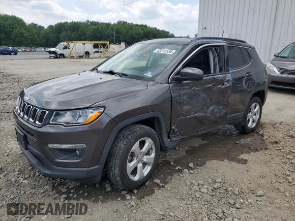 2019 Jeep Compass Latitude z VIN 3C4NJDBB4KT628626, wystawiony jako Copart lot #65212555 z przebiegiem 72 825 mil mil oraz Szkoda całkowita • Salvage title. Historia ofert i sprzedaży dostępna na DreamBid. Obrazek 1.