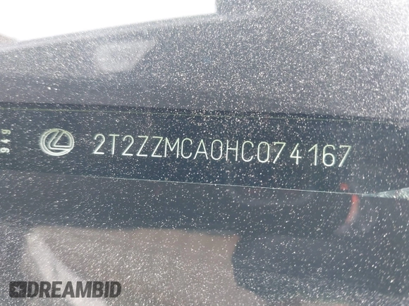 2017 Lexus RX 350 with VIN 2T2ZZMCA0HC074167, listed as a IAAI auction lot 41333997 with 105,319 mi miles and . Bid and sale history available at DreamBid. Image 9.