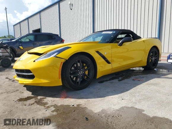 2014 Chevrolet Corvette Z51 1LT with VIN 1G1YH3D75E5129648, listed as a Copart auction lot 50995435 with 37,580 mi miles and Salvage Title. Bid and sale history available at carsss.com. Image 1.