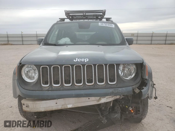 2018 Jeep Renegade Latitude with VIN ZACCJABH4JPH33439, listed as a Copart auction lot 48792455 with 37,992 mi miles and Salvage title. Bid and sale history available at DreamBid. Image 5.