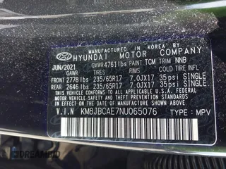 2022 Hyundai Tucson Preferred z VIN KM8JBCAE7NU065076, wystawiony jako IAAI lot #41769597 z przebiegiem 20 813 mil mil oraz . Historia ofert i sprzedaży dostępna na DreamBid. Obrazek 9.