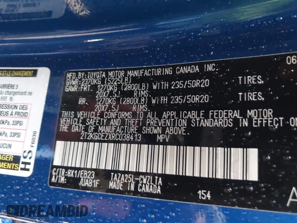 2024 Lexus NX 350 F Sport z VIN 2T2KGCEZXRC038413, wystawiony jako IAAI lot #42408034 z przebiegiem 31 912 mil mil oraz . Historia ofert i sprzedaży dostępna na DreamBid. Obrazek 9.