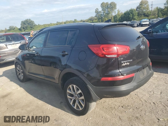 2015 Kia Sportage LX with VIN KNDPB3AC7F7780369, listed as a Copart auction lot 74604174 with 166,561 mi miles and Salvage Title. Bid and sale history available at carsss.com. Image 2.
