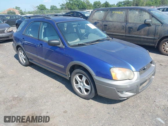 2004 Subaru Impreza Outback Special Sports with VIN JF1GG68574H817962, listed as a IAAI auction lot 42573094 with 132,688 mi miles and . Bid and sale history available at DreamBid. Image 1.