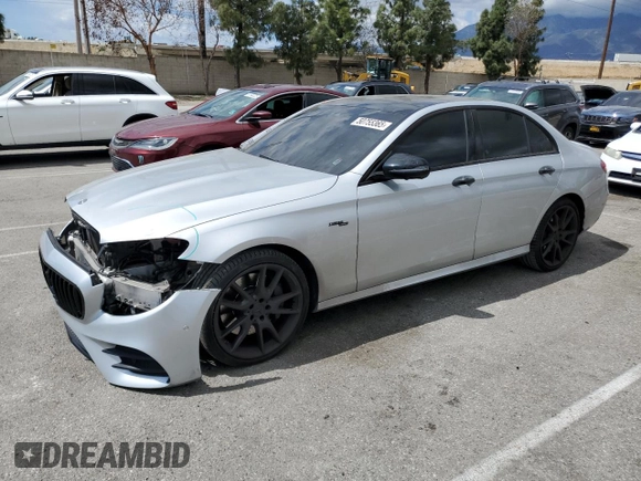 2019 Mercedes-Benz E 53 AMG with VIN WDDZF6BB6KA619132, listed as a Copart auction lot 50755365 with 59,130 mi miles and Salvage title. Bid and sale history available at DreamBid. Image 1.
