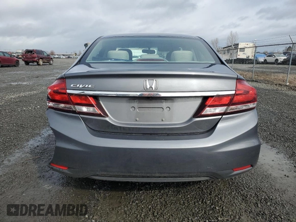 2013 Honda Civic EX with VIN 19XFB2F81DE243410, listed as a Copart auction lot 47586305 with 103,639 mi miles and Salvage Title. Bid and sale history available at DreamBid. Image 6.
