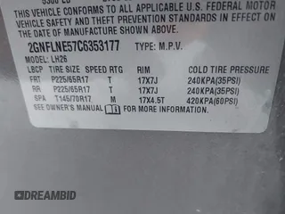 2012 Chevrolet Equinox LT w/2LT with VIN 2GNFLNE57C6353177, listed as a IAAI auction lot 41325005 with 227,581 mi miles. Bid and sale history available at carsss.com. Image 9.