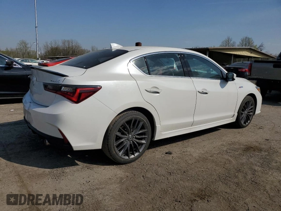 2019 Acura ILX Premium with VIN 19UDE2F86KA008159, listed as a Copart auction lot 54579835 with 67,225 mi miles and Salvage title. Bid and sale history available at DreamBid. Image 3.