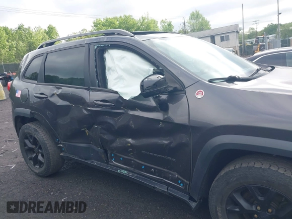2017 Jeep Cherokee Trailhawk with VIN 1C4PJMBS6HW577058, listed as a IAAI auction lot 42220033 with 111,623 mi miles and . Bid and sale history available at DreamBid. Image 6.