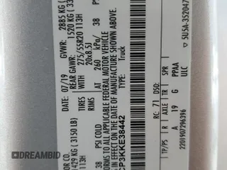 2019 Ford F-150 XL with VIN 1FTEW1CP3KKE38442, listed as a Copart auction lot 50434425 with 83,099 mi miles and Salvage title. Bid and sale history available at DreamBid. Image 15.