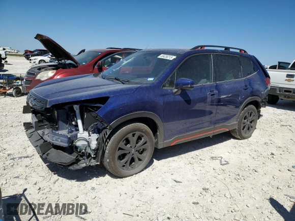 2024 Subaru Forester Sport with VIN JF2SKAGC1RH425722, listed as a Copart auction lot 49426215 with 5,209 mi miles and Salvage Title. Bid and sale history available at carsss.com. Image 1.