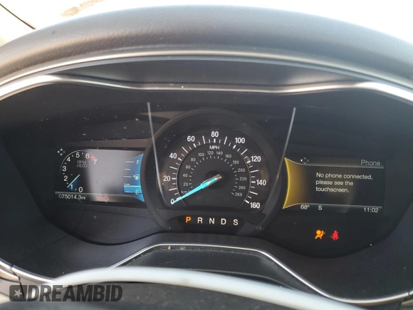 2015 Ford Fusion SE with VIN 1FA6P0HD5F5102036, listed as a Copart auction lot 47608965 with 75,014 mi miles and Salvage Title. Bid and sale history available at DreamBid. Image 9.
