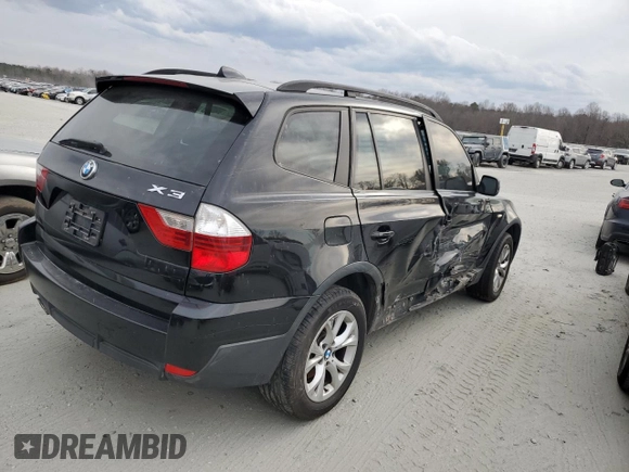 2009 BMW X3 xDrive30i with VIN WBXPC93499WJ25696, listed as a Copart auction lot 46978465 with 0 mi miles and Salvage Title. Bid and sale history available at carsss.com. Image 3.