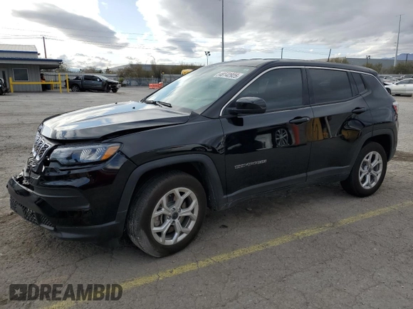 2025 Jeep Compass Sport with VIN 3C4NJDAN8ST503124, listed as a Copart auction lot 48142925 with 4,699 mi miles and Salvage title. Bid and sale history available at DreamBid. Image 1.