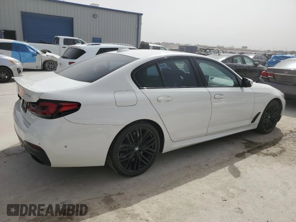 2021 BMW 5 Series 540i with VIN WBA53BJ02MWW89420, listed as a Copart auction lot 47662075 with 58,680 mi miles and Salvage Title. Bid and sale history available at DreamBid. Image 3.
