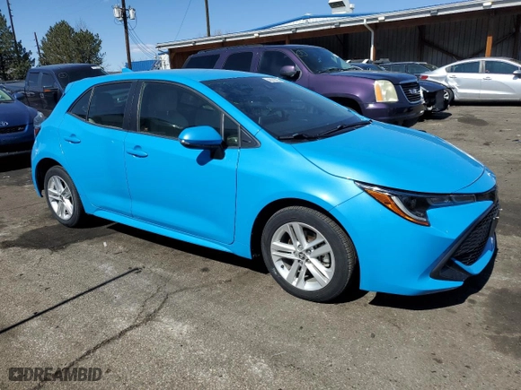 2019 Toyota Corolla Hatchback SE with VIN JTNK4RBE1K3025643, listed as a Copart auction lot 48778755 with 20,936 mi miles and Salvage Title. Bid and sale history available at carsss.com. Image 4.