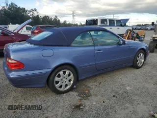 2001 Mercedes-Benz CLK 320 with VIN WDBLK65G01T072153, listed as a Copart auction lot 80284874 with Not Provided miles and Salvage Title. Bid and sale history available at DreamBid. Image 3.