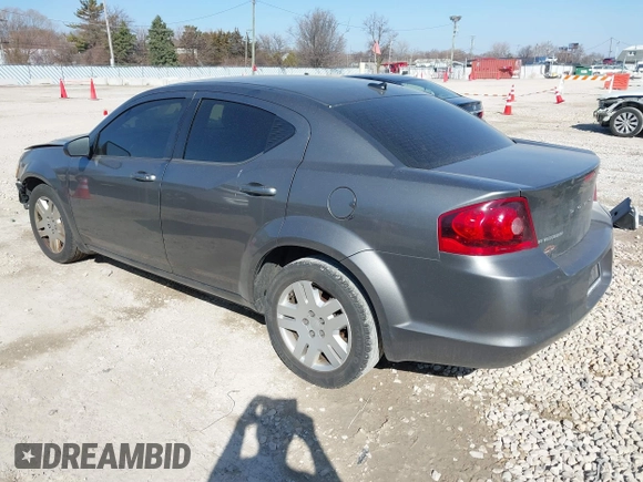 2013 Dodge Avenger SE with VIN 1C3CDZAB8DN596915, listed as a IAAI auction lot 41781939 with 122,440 mi miles and . Bid and sale history available at carsss.com. Image 3.