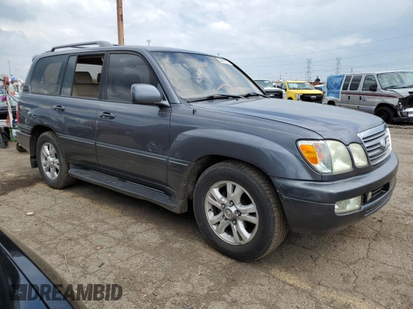2003 Lexus LX 470 z VIN JTJHT00W733523370, wystawiony jako Copart lot #55516375 z przebiegiem 157 862 mil mil oraz Czysty tytuł • Clean title. Historia ofert i sprzedaży dostępna na DreamBid. Obrazek 4.