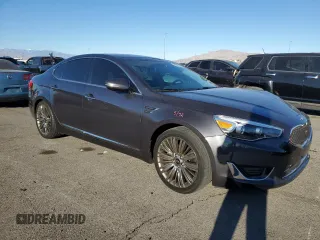 2015 Kia Cadenza Premium with VIN KNALN4D7XF5192579, listed as a Copart auction lot 82381104 with 77,500 mi miles and Salvage Title. Bid and sale history available at carsss.com. Image 4.