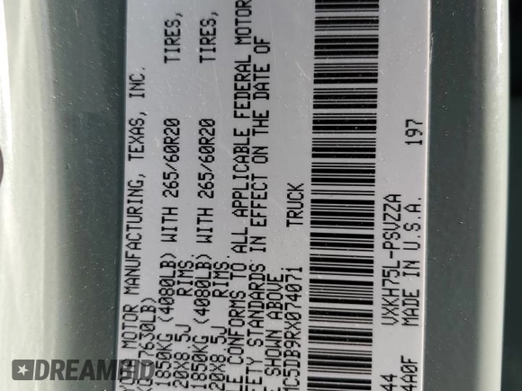 2024 Toyota Tundra 1794 Edition z VIN 5TFMC5DB9RX074071, wystawiony jako Copart lot #83177584 z przebiegiem Nie podano mil oraz Szkoda całkowita • Salvage title. Historia ofert i sprzedaży dostępna na DreamBid. Obrazek 14.