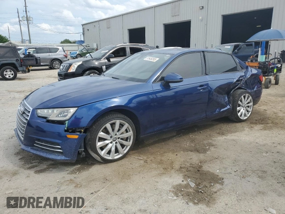 2017 Audi A4 Premium with VIN WAUGNAF42HN021881, listed as a Copart auction lot 51649265 with 124,501 mi miles and Salvage Title. Bid and sale history available at carsss.com. Image 1.