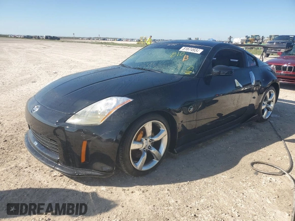 2005 Nissan 350Z Touring with VIN JN1AZ34E55M653623, listed as a Copart auction lot 81674934 with Not Provided miles and Non Repairable. Bid and sale history available at DreamBid. Image 1.
