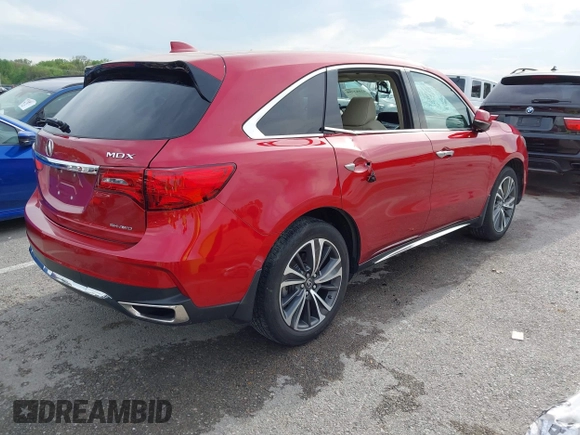 2020 Acura MDX Technology with VIN 5J8YD4H58LL004283, listed as a IAAI auction lot 42083998 with 77,520 mi miles and . Bid and sale history available at DreamBid. Image 4.