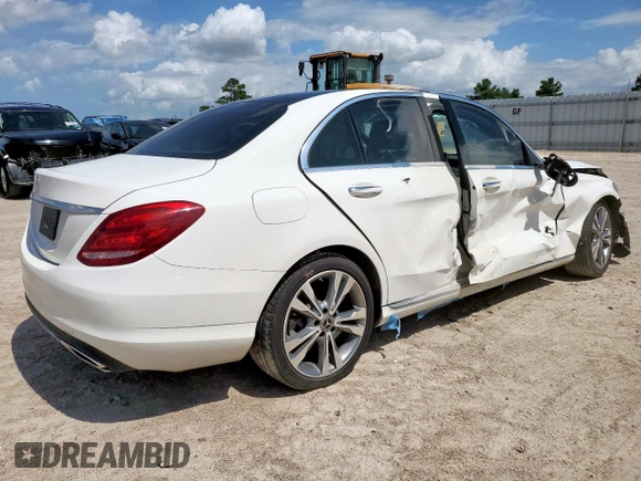 2017 Mercedes-Benz C 300 with VIN 55SWF4JB7HU218562, listed as a Copart auction lot 84449414 with 91,073 mi miles and Salvage title. Bid and sale history available at DreamBid. Image 3.