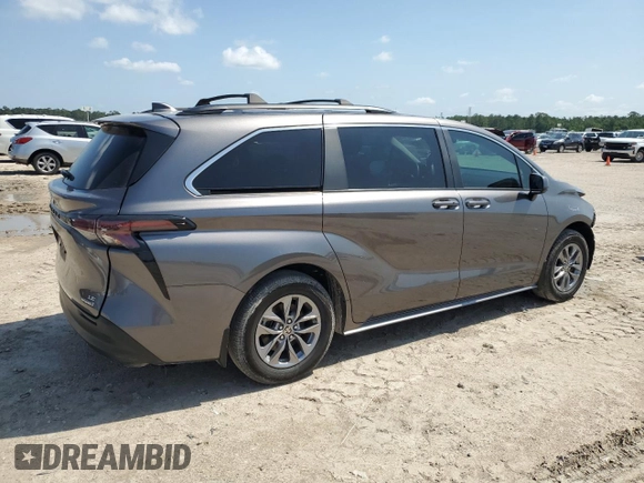 2024 Toyota Sienna LE z VIN 5TDKRKEC0RS186405, wystawiony jako Copart lot #56057695 z przebiegiem 36 184 mil mil oraz Szkoda całkowita • Salvage title. Historia ofert i sprzedaży dostępna na DreamBid. Obrazek 3.