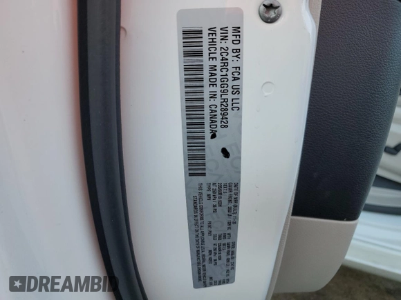 2020 Chrysler Pacifica Limited z VIN 2C4RC1GG9LR289428, wystawiony jako Copart lot #77699394 z przebiegiem 83 801 mil mil oraz Nie do naprawy • Non repairable. Historia ofert i sprzedaży dostępna na DreamBid. Obrazek 14.