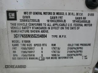 2005 Cadillac Escalade ESV z VIN 3GYFK66N95G204884, wystawiony jako Copart lot #46892595 z przebiegiem Nie podano mil oraz Szkody całkowita. Historia ofert i sprzedaży dostępna na DreamBid. Obrazek 13.
