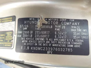 2007 Hyundai Entourage GLS z VIN KNDMC233976032785, wystawiony jako IAAI lot #41871330 z przebiegiem 134 886 mil mil oraz . Historia ofert i sprzedaży dostępna na DreamBid. Obrazek 9.