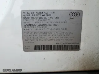 2016 Audi SQ5 Premium Plus with VIN WA1CCAFP0GA083894, listed as a Copart auction lot 50152095 with 72,560 mi miles and Salvage Title. Bid and sale history available at carsss.com. Image 15.