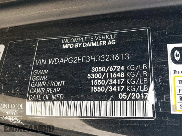 2017 Mercedes-Benz Metris Passenger with VIN WDAPG2EE3H3323613, listed as a Copart auction lot 49343915 with 117,230 mi miles and Clean Title. Bid and sale history available at DreamBid. Image 14.