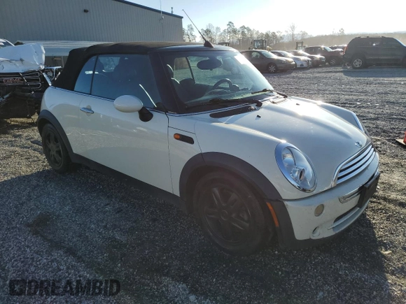 2008 MINI Convertible with VIN WMWRF33588TG18353, listed as a Copart auction lot 49401615 with 124,540 mi miles and Salvage Title. Bid and sale history available at DreamBid. Image 4.