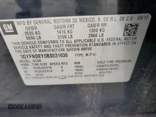 2011 Cadillac SRX Luxury Collection with VIN 3GYFNDEY0BS531836, listed as a Copart auction lot 49835705 with 230,461 mi miles and Salvage Title. Bid and sale history available at carsss.com. Image 15.