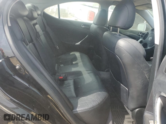 2007 Lexus IS with VIN JTHBK262172045792, listed as a Copart auction lot 52644925 with 186,609 mi miles and Salvage Title. Bid and sale history available at carsss.com. Image 10.