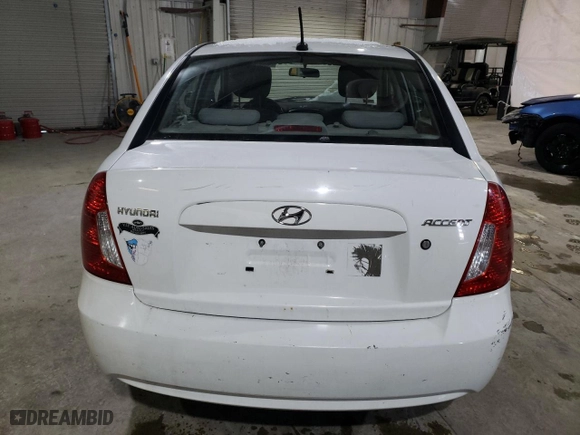 2011 Hyundai Accent GLS with VIN KMHCN4AC3BU544837, listed as a Copart auction lot 45375985 with 0 mi miles and Salvage Title. Bid and sale history available at carsss.com. Image 6.