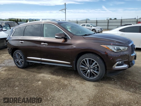 2019 Infiniti QX60 Pure with VIN 5N1DL0MM5KC524862, listed as a Copart auction lot 52144065 with 20,590 mi miles and Salvage title. Bid and sale history available at DreamBid. Image 4.
