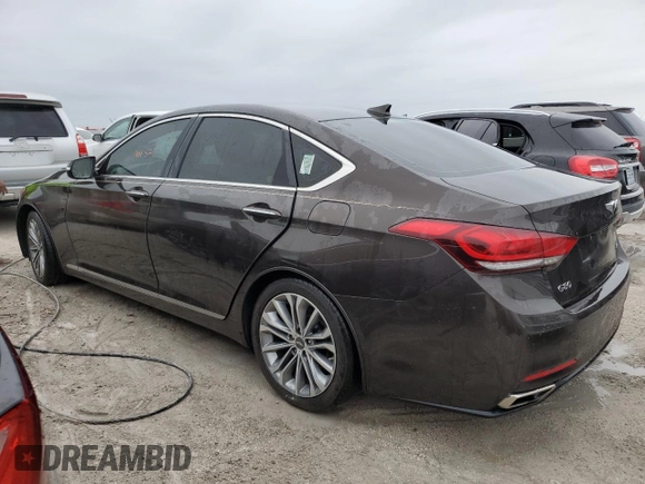 2017 Genesis G80 3.8L with VIN KMHGN4JE2HU177957, listed as a Copart auction lot 75120824 with 0 mi miles and Salvage Title. Bid and sale history available at carsss.com. Image 2.