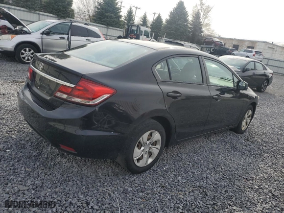 2013 Honda Civic Sdn LX with VIN 2HGFB2F57DH600701, listed as a Copart auction lot 53272825 with 256,244 mi miles and Salvage Title. Bid and sale history available at carsss.com. Image 3.
