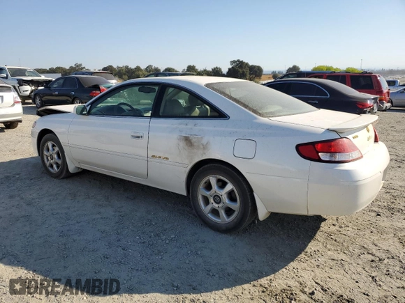 2001 Toyota Solara SE with VIN 2T1CF22P81C458104, listed as a Copart auction lot 73561244 with 74,177 mi miles and Salvage Title. Bid and sale history available at carsss.com. Image 2.