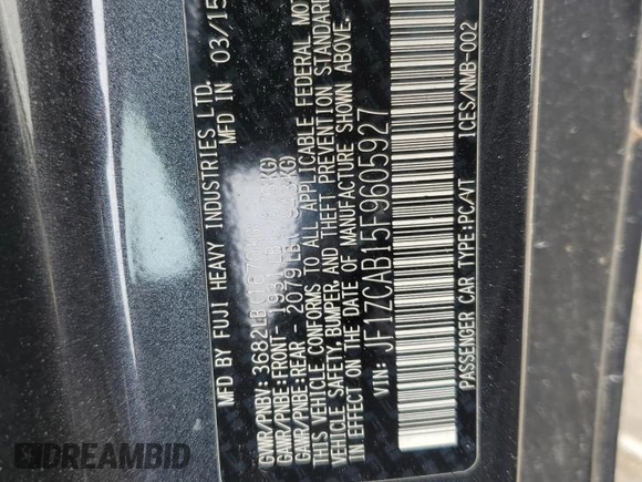 2015 Subaru BRZ Premium with VIN JF1ZCAB15F9605927, listed as a Copart auction lot 71190124 with 89,785 mi miles and Salvage title. Bid and sale history available at DreamBid. Image 12.