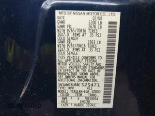 2008 Nissan Xterra S with VIN 5N1AN08U68C525471, listed as a IAAI auction lot 41935071 with 179,254 mi miles and . Bid and sale history available at carsss.com. Image 9.