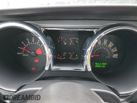 2007 Ford Mustang GT Deluxe with VIN 1ZVHT82H075356342, listed as a Copart auction lot 47814925 with 38,367 mi miles and Salvage Title. Bid and sale history available at carsss.com. Image 9.