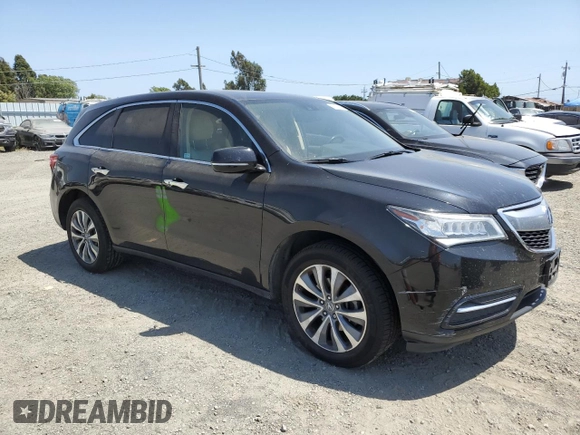 2015 Acura MDX Technology with VIN 5FRYD4H4XFB030038, listed as a Copart auction lot 59396725 with 93,858 mi miles and Salvage title. Bid and sale history available at DreamBid. Image 4.