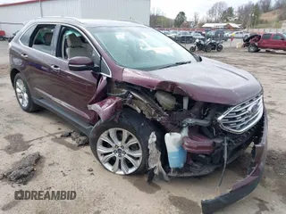 2020 Ford Edge Titanium with VIN 2FMPK4K90LBA26169, listed as a IAAI auction lot 41848710 with 86,987 mi miles. Bid and sale history available at carsss.com. Image 1.