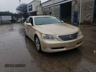 2007 Lexus LS 460 with VIN JTHBL46F175040148, listed as a Copart auction lot 50335035 with 181,107 mi miles and Salvage Title. Bid and sale history available at DreamBid. Image 10.
