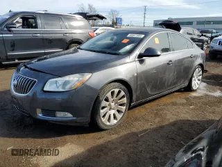 2011 Buick Regal CXL Turbo TO6 with VIN W04G05GV8B1059334, listed as a Copart auction lot 48557985 with 114,945 mi miles and Salvage Title. Bid and sale history available at carsss.com. Image 1.